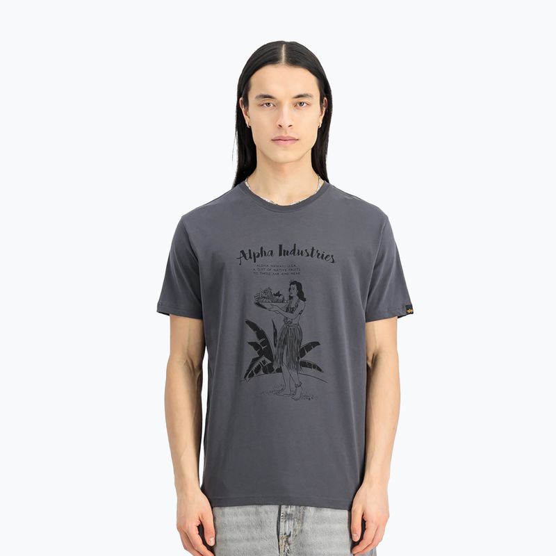 Koszulka męska Alpha Industries Hawaii vintage grey