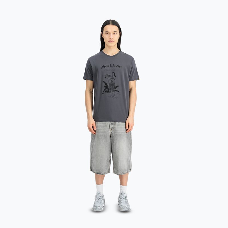 Koszulka męska Alpha Industries Hawaii vintage grey 2