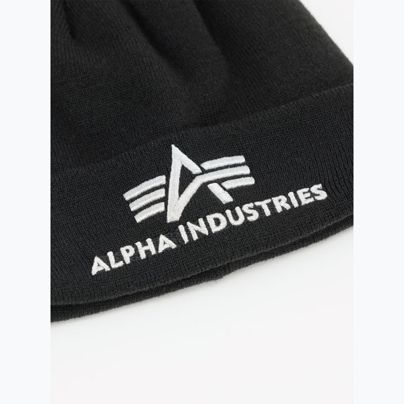 Czapka Alpha Industries 3D black/silver 3