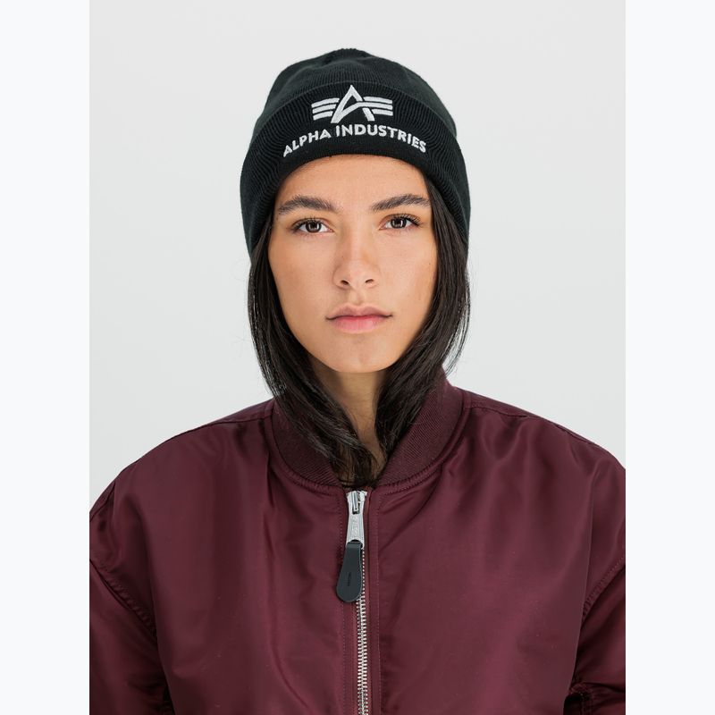 Czapka Alpha Industries 3D black/silver 4