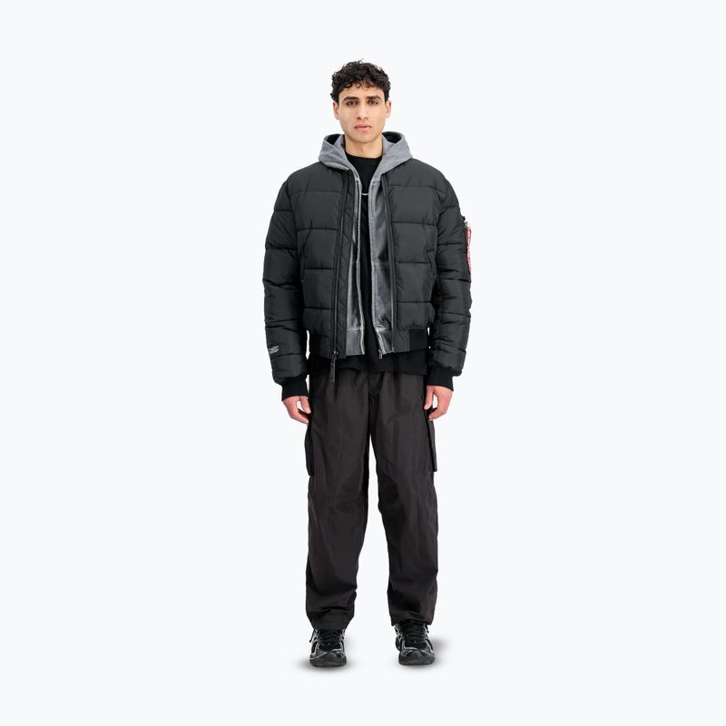 Kurtka ociepalana męska Alpha Industries MA-1 Logo Puffer Bomber black 2