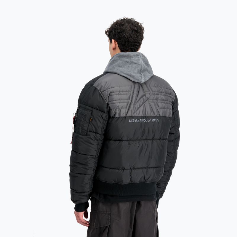 Kurtka ociepalana męska Alpha Industries MA-1 Logo Puffer Bomber black 3