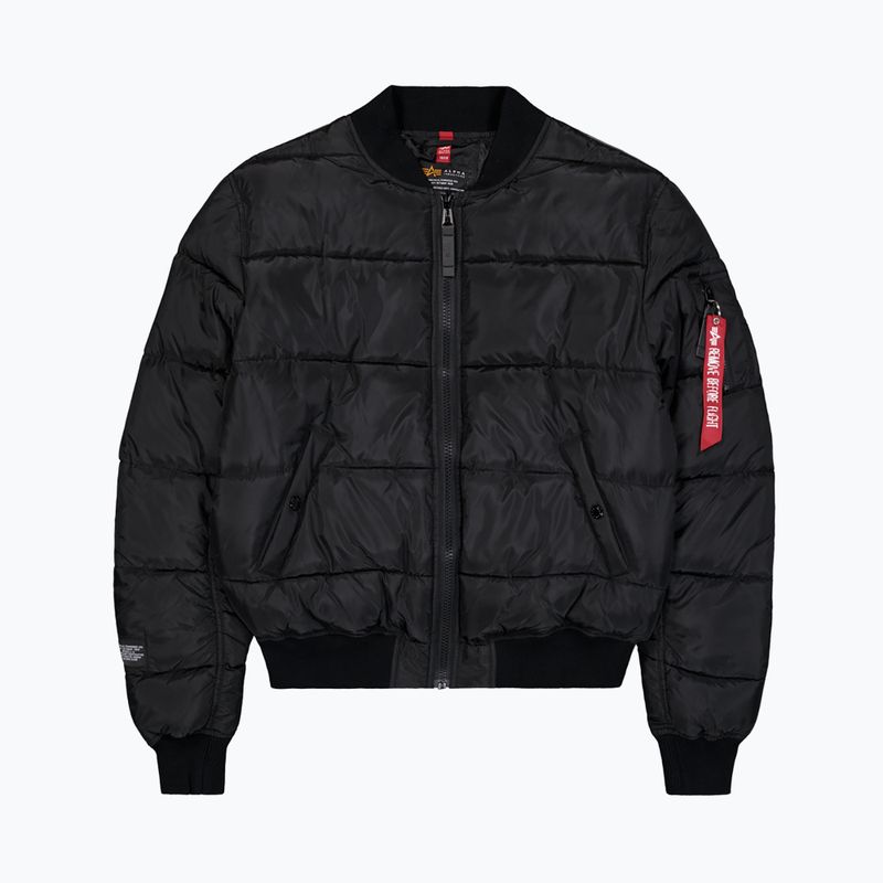 Kurtka ociepalana męska Alpha Industries MA-1 Logo Puffer Bomber black 7