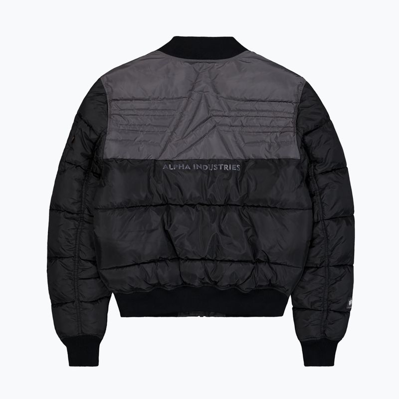 Kurtka ociepalana męska Alpha Industries MA-1 Logo Puffer Bomber black 8