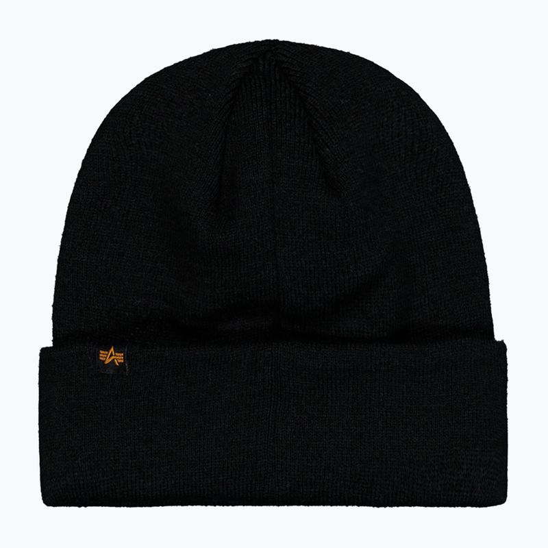 Czapka zimowa Alpha Industries Metal Logo Beanie black 2
