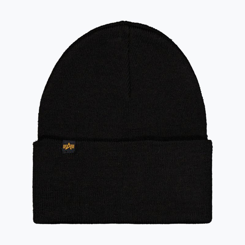 Czapka Alpha Industries Rubber Logo Beanie black 2