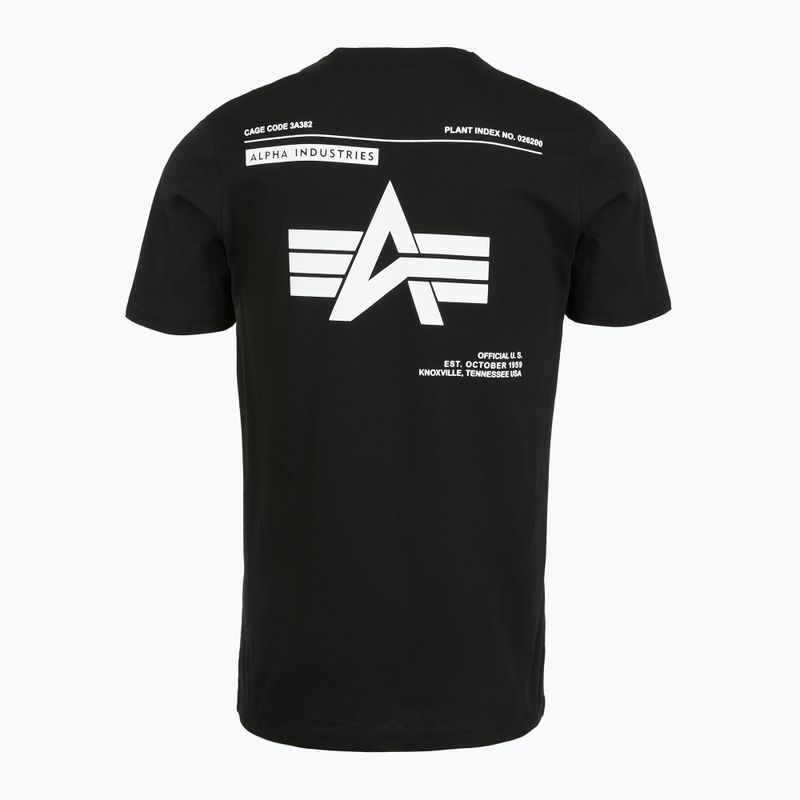 Koszulka męska Alpha Industries Label T Back Print black 6
