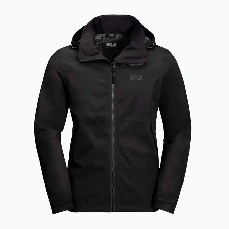 Kurtka przeciwdeszczowa męska Jack Wolfskin Evandale black 5