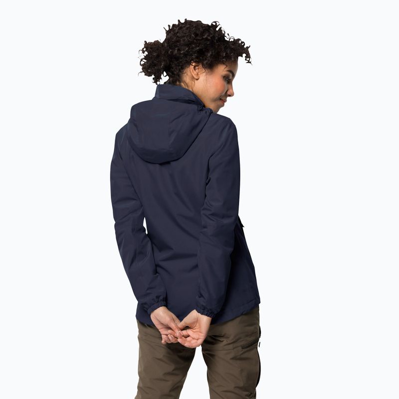Kurtka przeciwdeszczowa damska Jack Wolfskin Stormy Point midnight blue 2