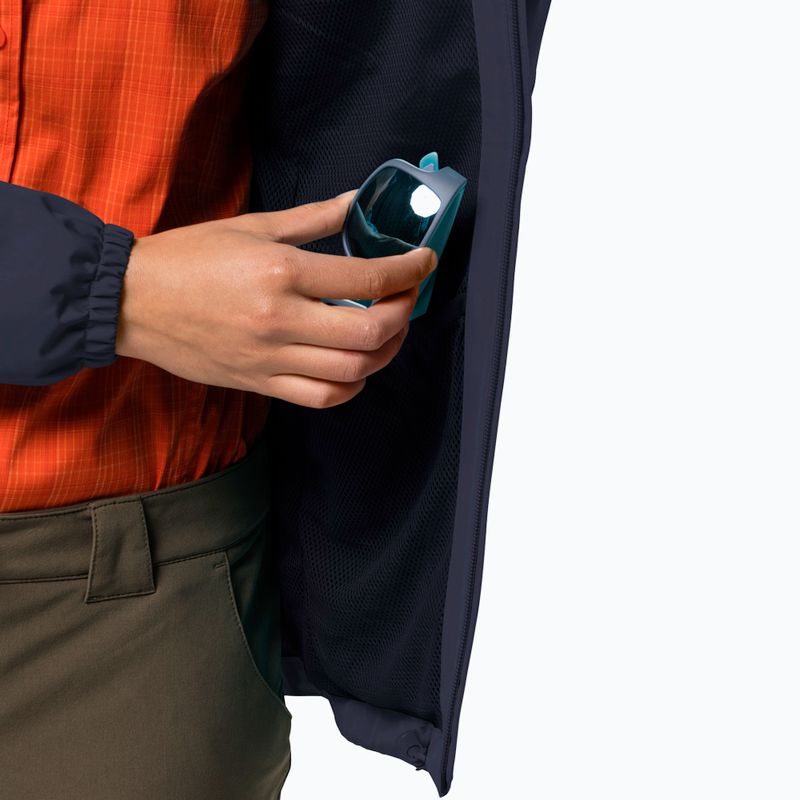 Kurtka przeciwdeszczowa damska Jack Wolfskin Stormy Point midnight blue 3
