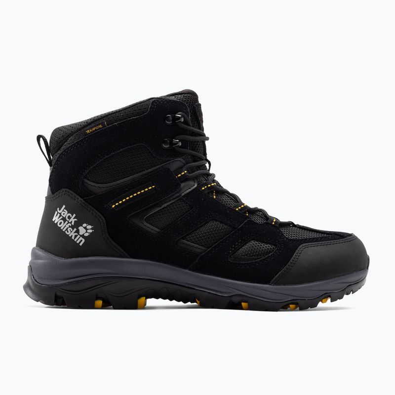 Buty trekkingowe męskie Jack Wolfskin Vojo 3 Texapore Mid black/burly yellow 2