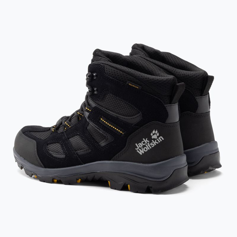 Buty trekkingowe męskie Jack Wolfskin Vojo 3 Texapore Mid black/burly yellow 3