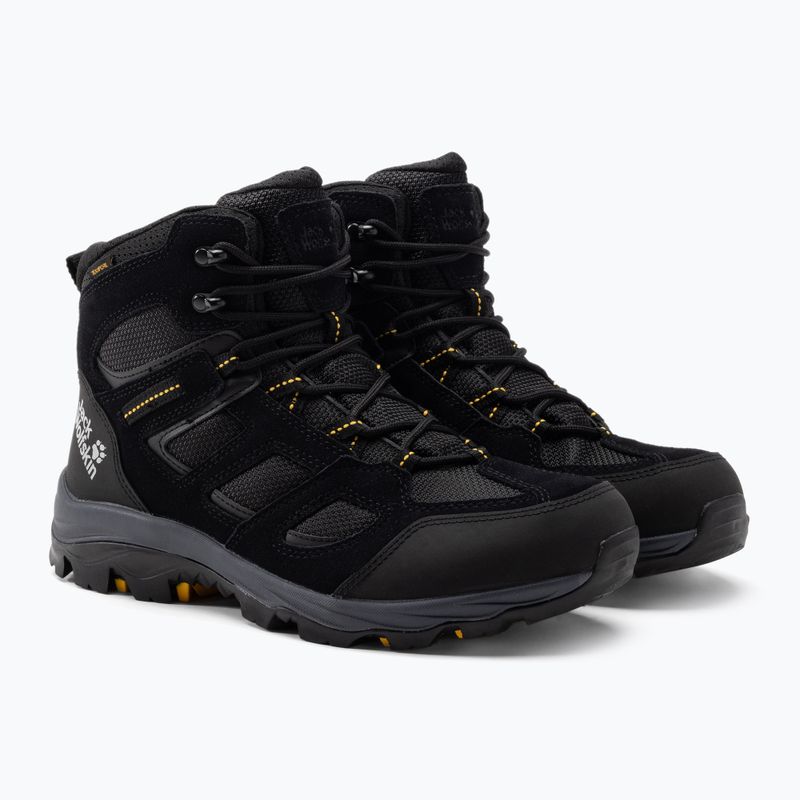 Buty trekkingowe męskie Jack Wolfskin Vojo 3 Texapore Mid black/burly yellow 5