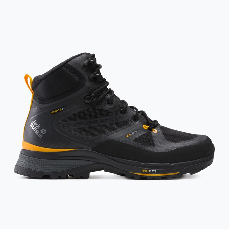 Buty trekkingowe męskie Jack Wolfskin Force Trekker Texapore Mid black/burly yellow 2