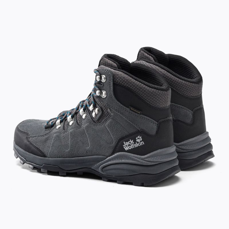 Buty trekkingowe męskie Jack Wolfskin Refugio Texapore Mid grey/ black 3