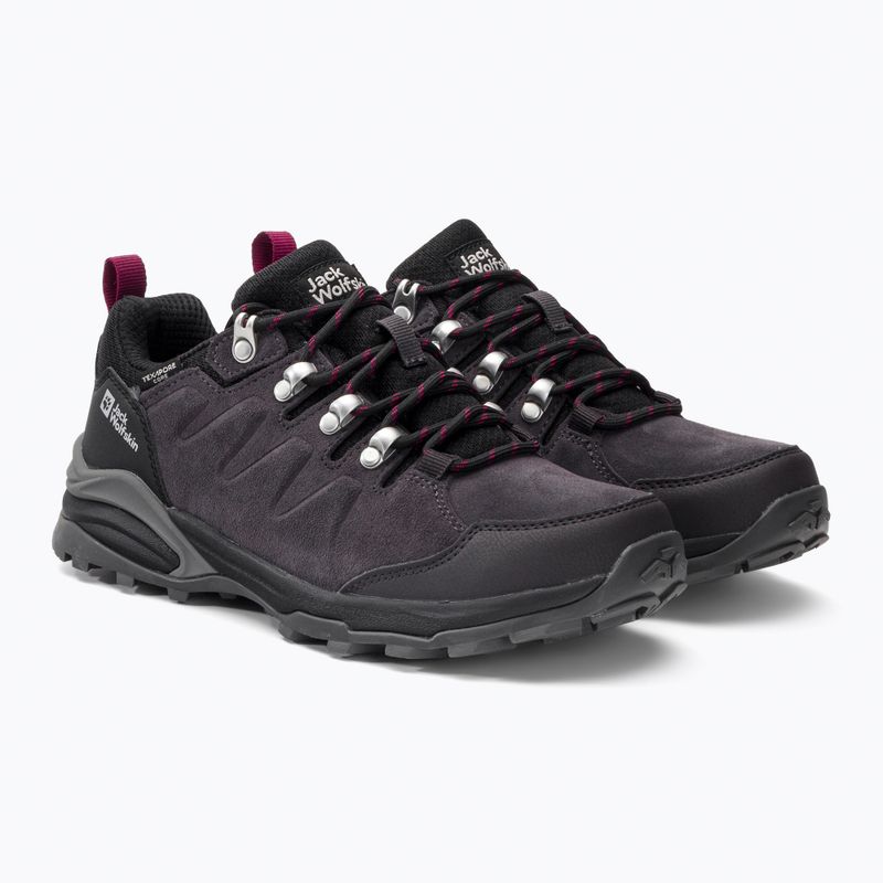 Buty trekkingowe damskie Jack Wolfskin Refugio Texapore Low dark steel/purple 4