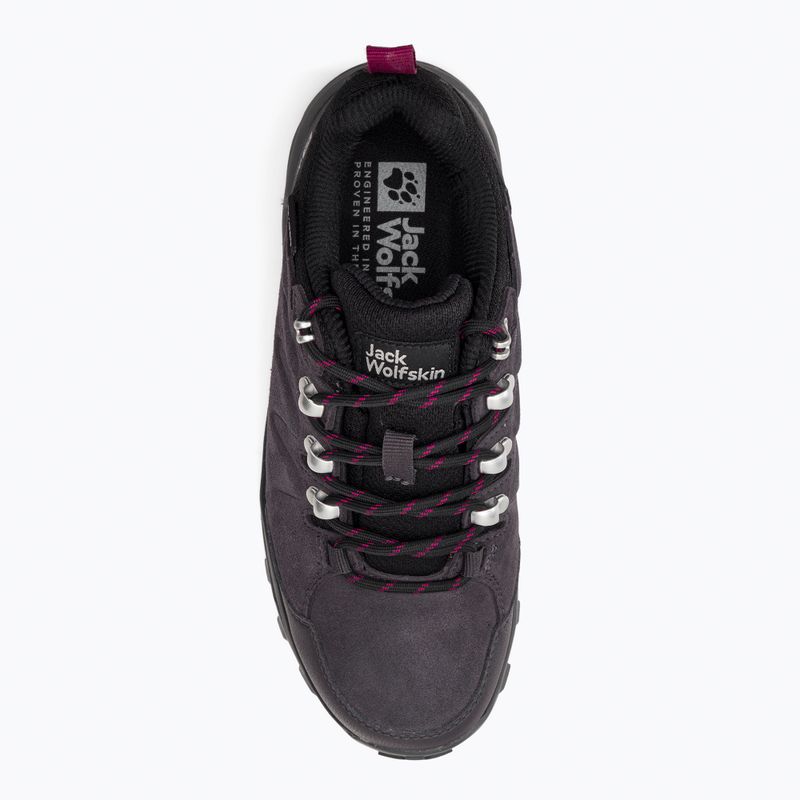 Buty trekkingowe damskie Jack Wolfskin Refugio Texapore Low dark steel/purple 6