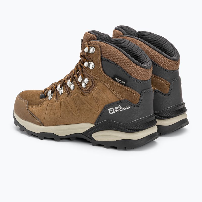 Buty trekkingowe damskie Jack Wolfskin Refugio Texapore Mid brown/apricot 3