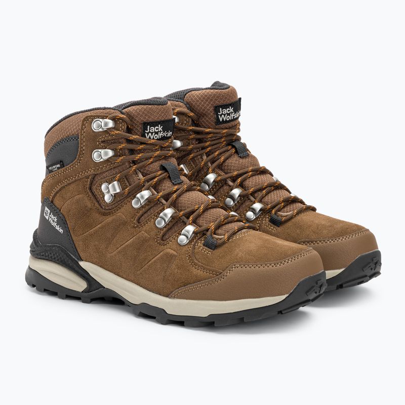 Buty trekkingowe damskie Jack Wolfskin Refugio Texapore Mid brown/apricot 4