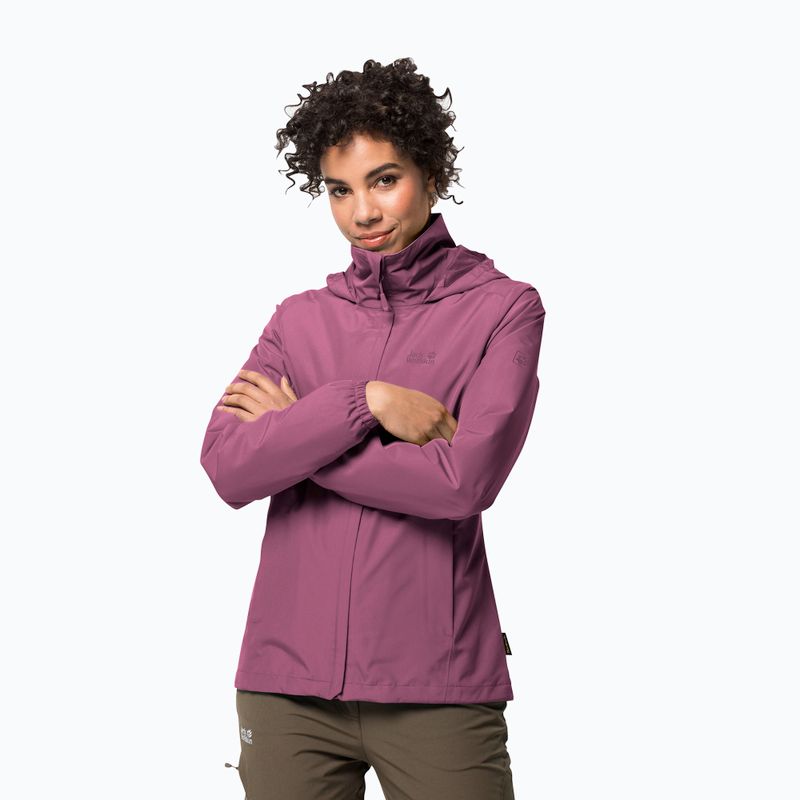 Kurtka przeciwdeszczowa damska Jack Wolfskin Stormy Point violet quartz