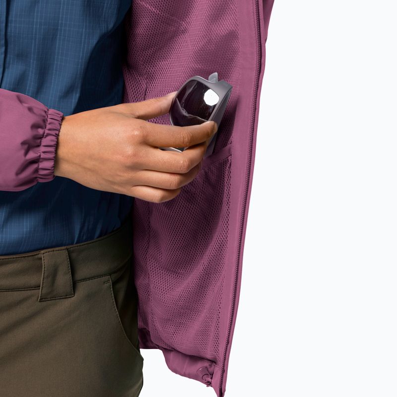 Kurtka przeciwdeszczowa damska Jack Wolfskin Stormy Point violet quartz 3