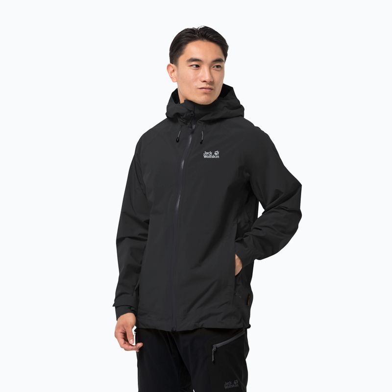 Kurtka przeciwdeszczowa męska Jack Wolfskin Highest Peak black