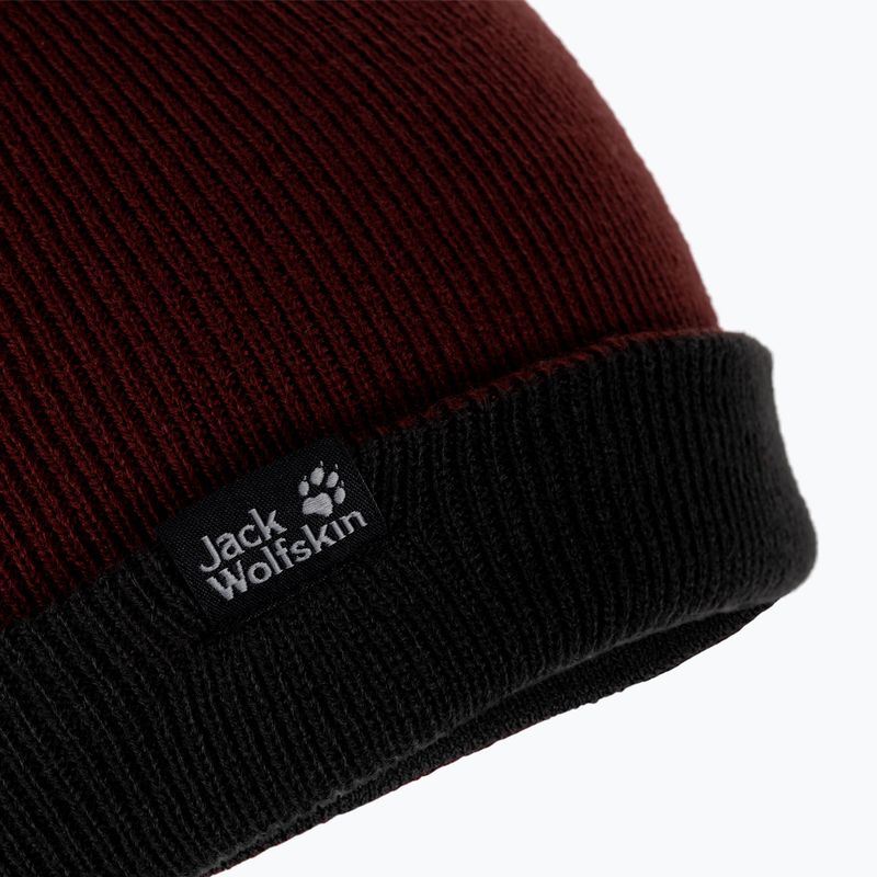 Czapka zimowa Jack Wolfskin Rib cordovan red 5