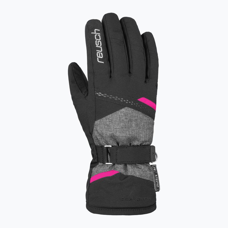 Rękawice narciarskie damskie Reusch Hannah R-TEX XT blck/blck melang/pink glo 6