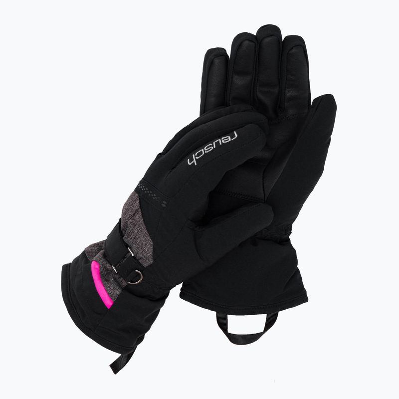 Rękawice narciarskie damskie Reusch Hannah R-TEX XT blck/blck melang/pink glo