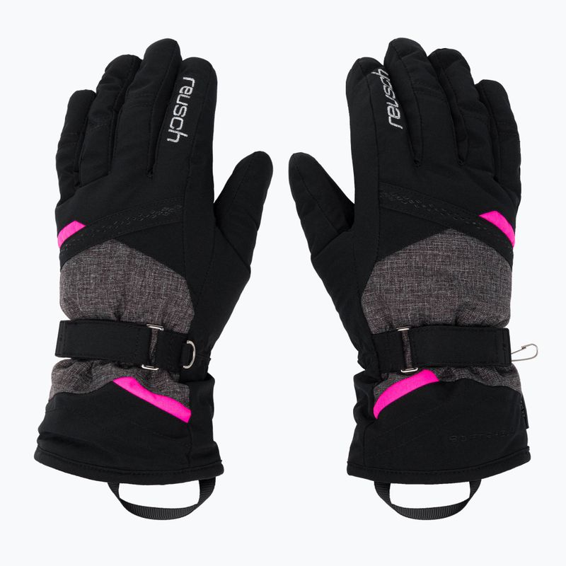 Rękawice narciarskie damskie Reusch Hannah R-TEX XT blck/blck melang/pink glo 2