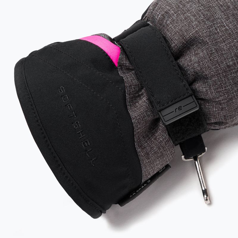 Rękawice narciarskie damskie Reusch Hannah R-TEX XT blck/blck melang/pink glo 5