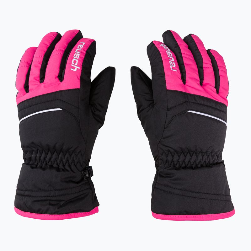 Rękawice narciarskie dziecięce Reusch Alan 2022 black/pink glo 3