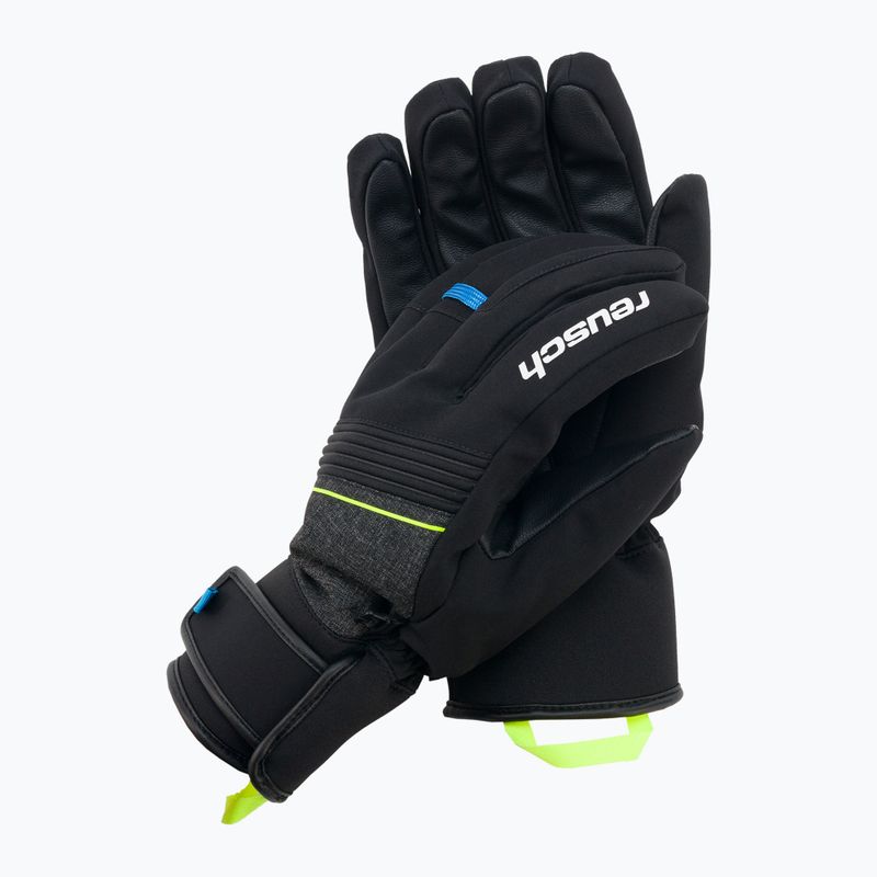 Rękawice narciarskie Reusch Luca R-TEX XT black melange/safety yellow/brilliant blue