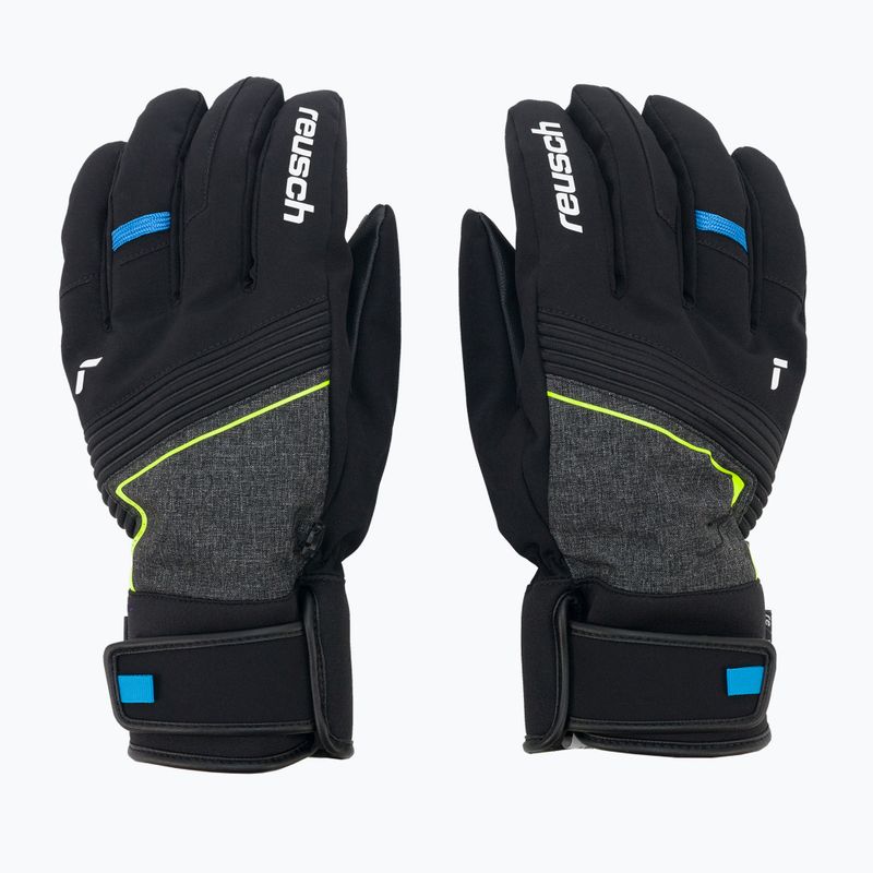 Rękawice narciarskie Reusch Luca R-TEX XT black melange/safety yellow/brilliant blue 3
