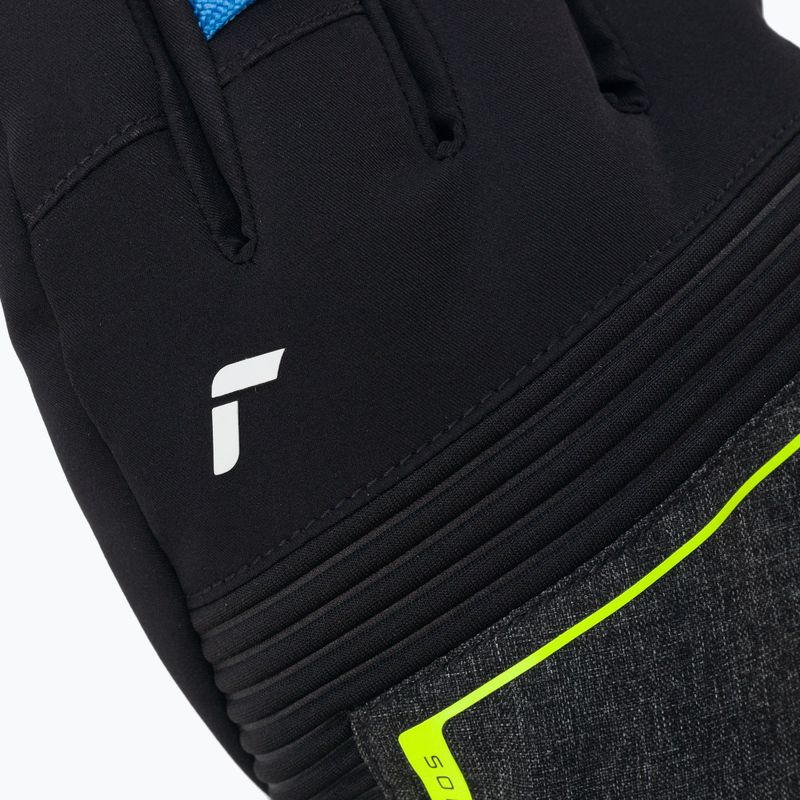 Rękawice narciarskie Reusch Luca R-TEX XT black melange/safety yellow/brilliant blue 5