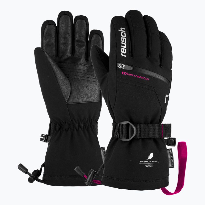 Rękawice narciarskie dziecięce Reusch Lando R-TEX XT black/pink glo 7