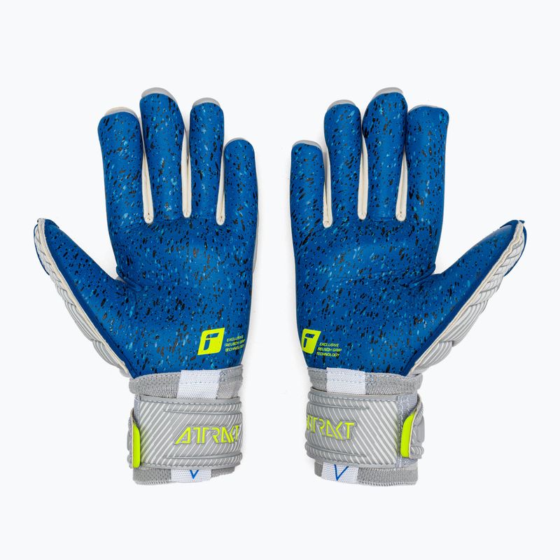 Rękawice bramkarskie Reusch Attrakt Fusion Guardian vapor gray/safety yellow/deep blue 3