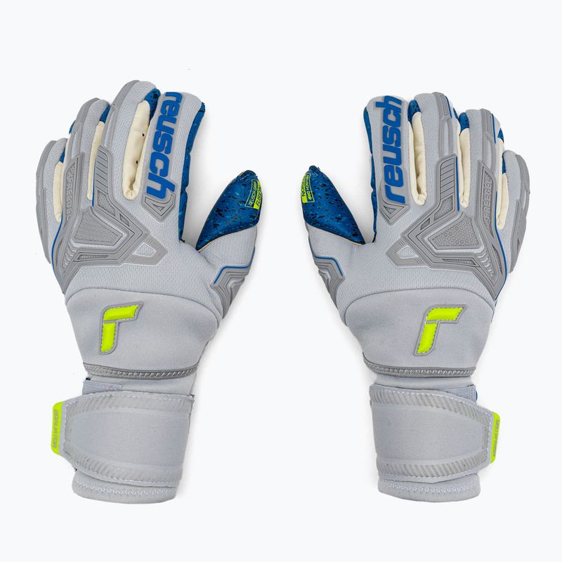 Rękawice bramkarskie Reusch Attrakt Freegel Fusion Ortho-Tec Goaliator vapor gray/safety yellow/blue