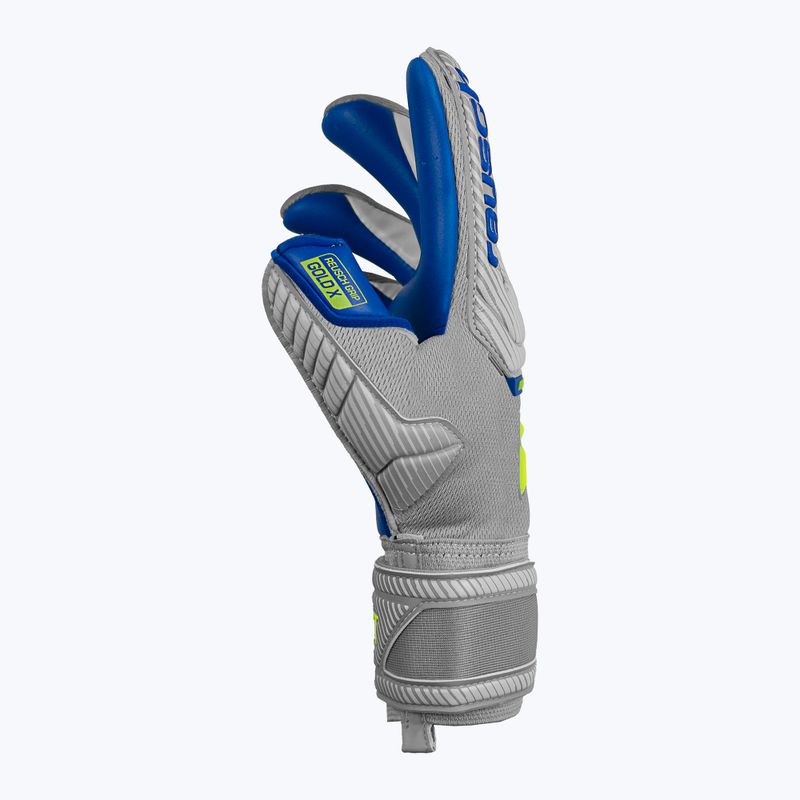 Rękawice bramkarskie Reusch Attrakt Gold X vapor gray/safety yellow/deep blue 7