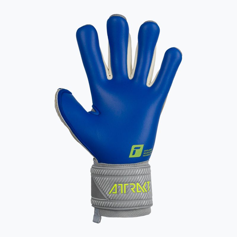 Rękawice bramkarskie Reusch Attrakt Gold X vapor gray/safety yellow/deep blue 8