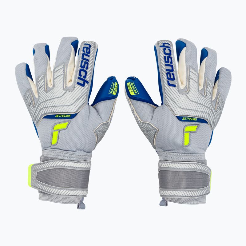 Rękawice bramkarskie Reusch Attrakt Gold X vapor gray/safety yellow/deep blue