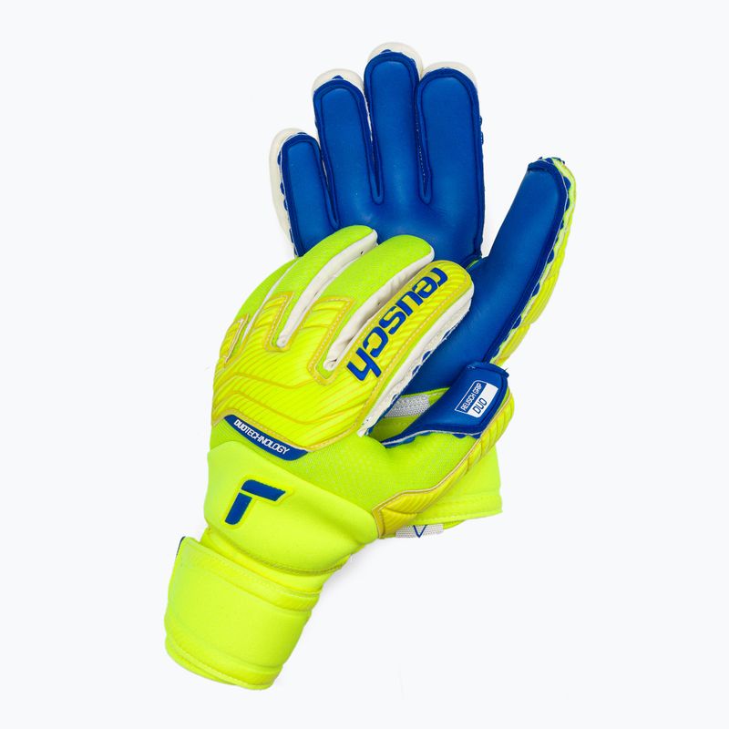 Rękawice bramkarskie Reusch Attrakt Duo Ortho-Tec safety yellow/deep blue 2