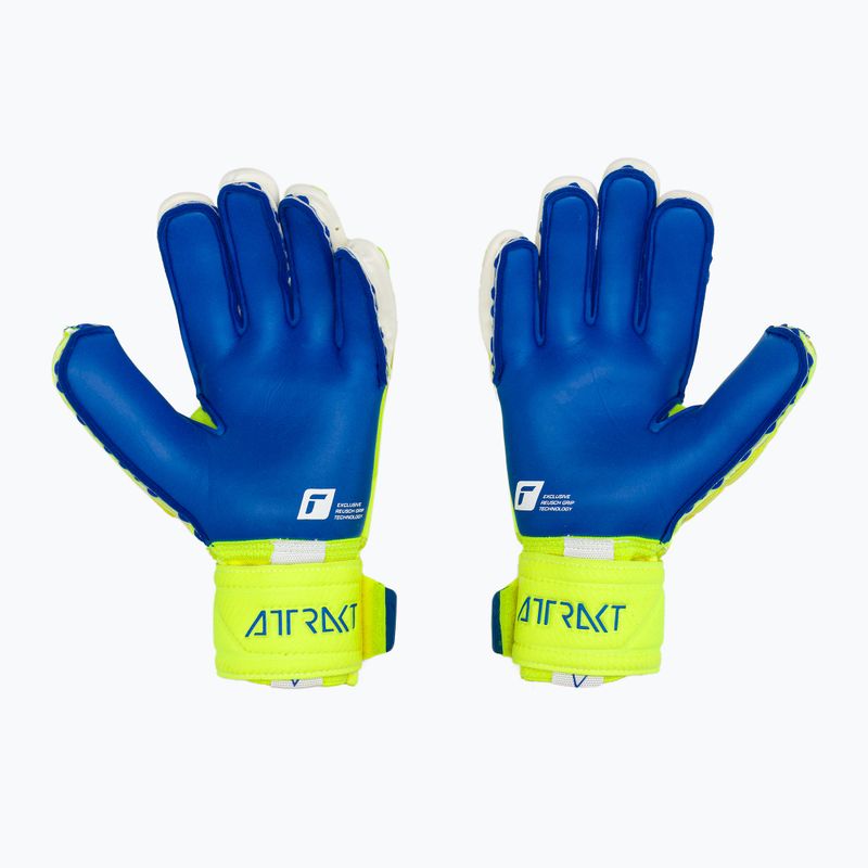 Rękawice bramkarskie Reusch Attrakt Duo Ortho-Tec safety yellow/deep blue 3