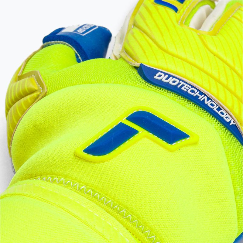 Rękawice bramkarskie Reusch Attrakt Duo Ortho-Tec safety yellow/deep blue 4