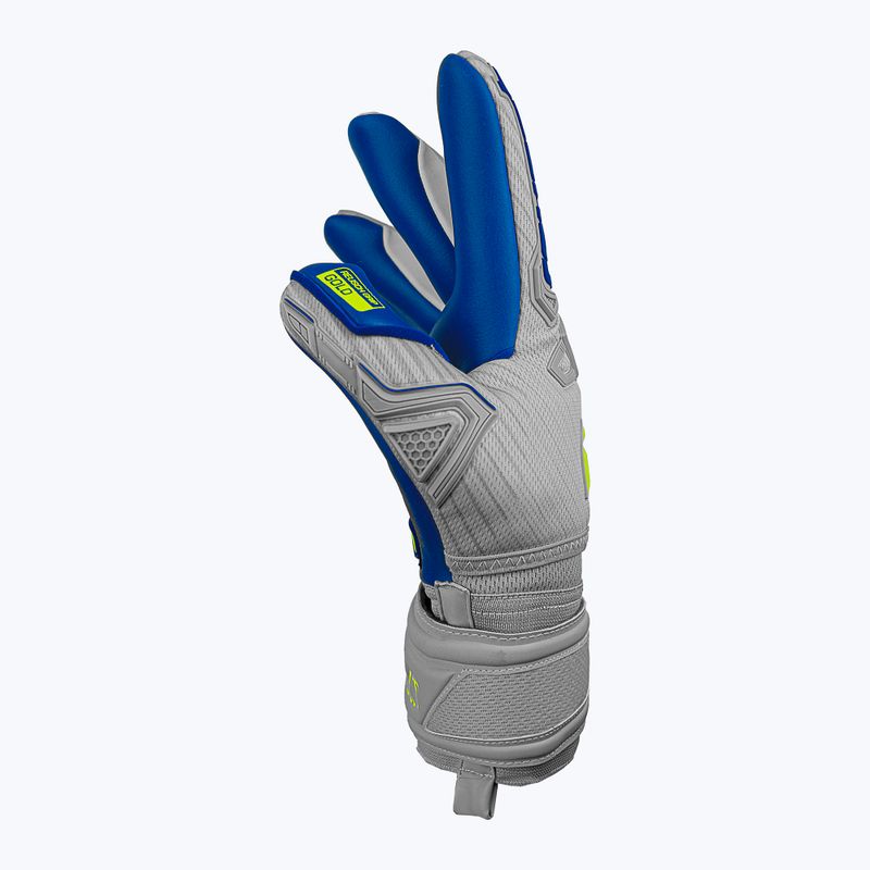 Rękawice bramkarskie Reusch Attrakt Freegel Gold Finger Support vapor gray/safety yellow/deep blue 8