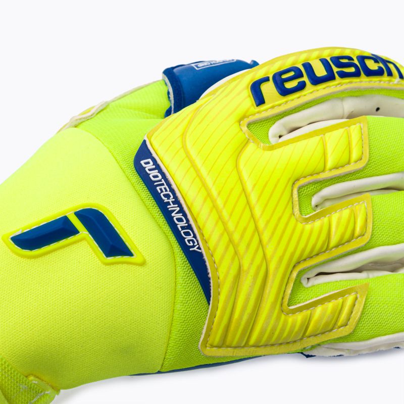 Rękawice bramkarskie Reusch Attrakt Duo safety yellow/deep blue 3
