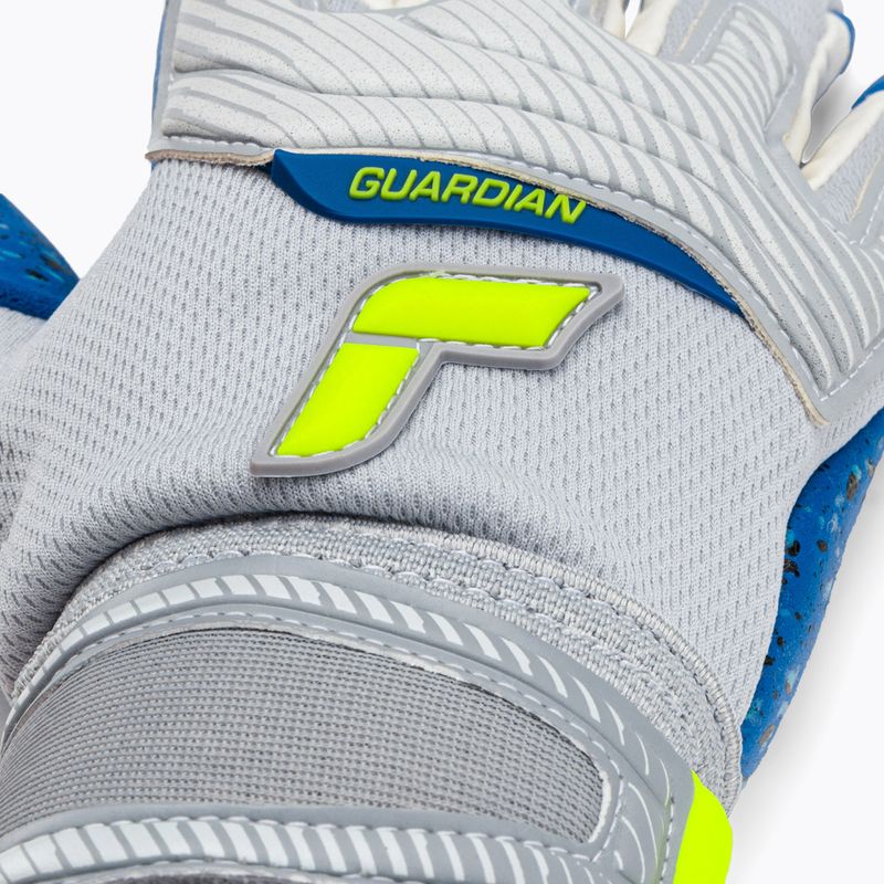 Rękawice bramkarskie dziecięce Reusch Attrakt Fusion Finger Support Guardian vapor gray/yellow 4