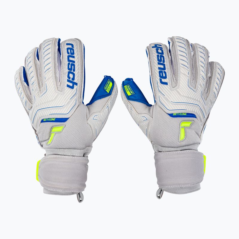 Rękawice bramkarskie Reusch Attrakt Gold Evolution Cut vapor gray/safety yellow/deep blue