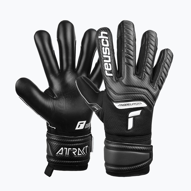 Rękawice bramkarskie Reusch Attrakt Infinity Finger Support 2022 black 5