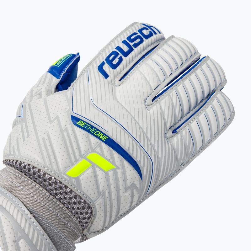 Rękawice bramkarskie dziecięce Reusch Attrakt Silver Roll Finger vapor gray/safety yellow/deep blue 3